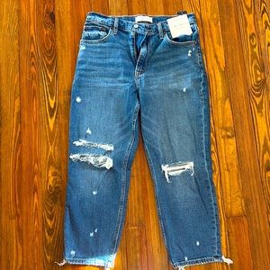Brand new “The Mom” Jean from Abercrombie and Fitch. Size 4, EX-SHORT